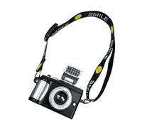 TQUXNGA Portachiavi multifunzione in miniatura con torcia sorridente decorazione in resina portatile Decori compatti per ufficio viaggio amichevole portachiavi sorridente, Nero , Taglia unica