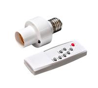 TQUXNGA Set di interruttori della luce presa di controllo remoto E27 Base portalampada con timer remoto per seminterrato garage senza cablaggio controller presa