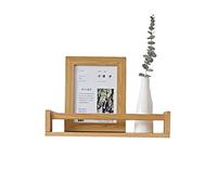 TQVLNMCR Libreria portagiornali in legno con cestino portaoggetti, portariviste a parete, portariviste e mensole sospese for ufficio, soggiorno, camera da letto(27.3 in)