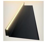 TQVLNMCR Moderni scaffali galleggianti a LED da parete con luce, contenitore e ripiano espositivo for casa e ufficio(I,90x20x6cm)