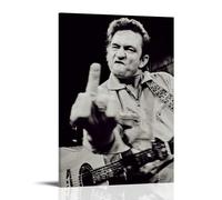 TQWEQWH Johnny Cash - Poster artistico da parete per soggiorno, camera da letto, 20 x 30 cm, con cornice