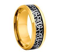 TQWSVUM Anello Con Nodo Celtico Vichingo Per Uomo Donna -Fede Nuziale Con Nodo Triquetra In Acciaio Inossidabile 8 Mm -Gioielli Fatti A Mano Con Anello A Nodo A Triangolo Celtico In Metallo Punk