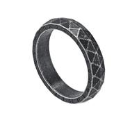 TQWSVUM Anello con Rune Elder Futhark -Anello In Acciaio Inossidabile Per Uomini Della Mitologia Norrena Viking - Anello Cocktail Hip Hop Alla Moda Fatti A Mano Lucidato Gioielli Amuleto Pagano