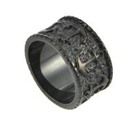 TQWSVUM Anello di Ancoraggio Vichingo Per Uomo - Nordic Pirate In Acciaio Inossidabile Vintage Sailor Boat Anchor Ring - Fatto A Mano Moda Punk Hip Hop Amuleto Nautico Biker Gioielli Pagani