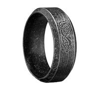 TQWSVUM Anello Drago Celtico Vichingo per Uomo Donna - Mitologia Norrena Anello Drago Vintage - Coppie Acciaio Inossidabile Animale Amuleto Fede Nuziale Anello Pirata Gioielli Dichiarazione
