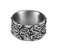 TQWSVUM Anello Drago Norreno per Uomo-Anello in Acciaio Inossidabile con Drago Celtico Vichingo -Amuleto Animale Vintage Medievale Fatto A Mano con Scaglie di Drago Anello Gioielli Pirata