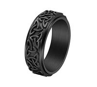 TQWSVUM Anello Filatore Nodo Celtico In Acciaio Inossidabile, Anello Girevole Con Simbolo Celtico Vichingo Nordico Triquetra, Anelli A Fascia Con Nodo Celtico Fatti A Mano Per Uomo Donna