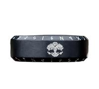 TQWSVUM Anello Runa Vichinga Albero Della Vita - Anello Nordico In Acciaio Inossidabile Con Nodo Celtico Yggdrasil - Anello Pirata Amuleto Pagano Vintage Fatto A Mano Per Uomo Donna