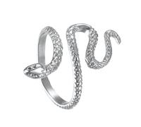 TQWSVUM Anello Serpente Vichingo Per Uomo Donna - Anello da Dito Animale Ouroboros In Acciaio Inossidabile Nordico - Gioielli di Personalità Gotica Amuleto Pagano Norreno Vintage Fatto A Mano