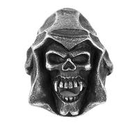 TQWSVUM Anello Testa Teschio in Acciaio Inossidabile da Uomo - Large Size Metal Heavy Chunky Black Vintage Skeleton Biker Ring - Punk Cocktail Party Gothic Fashion Ring Jewelry Regalo