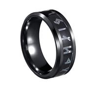 TQWSVUM Anello Vichinghe Per Uomo Donna -Anello A Fascia Con Futhark In Acciaio Inossidabile Nordico -Regalo Per la Festa del Papà dei Gioielli 'anello Pirata Stile Punk Vintage