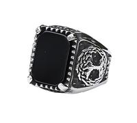 TQWSVUM Anello Viking Yggdrasi In Pietra Nera E Zircone Per Uomo E Donna - Albero Della Vita Della Mitologia Norrena In Acciaio Inossidabile - Anello Vintage Fatti A Mano Lucidato Per Matrimonio