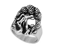 TQWSVUM Anello Yggdrasil Albero Della Vita In Acciaio Inossidabile Per Uomo Donna, Mitologia Norrena Anello Con Amuleto Vichingo, Gioielli Hip-hop Moda Vintage Medievale Fatti A Mano Taglia 7-13