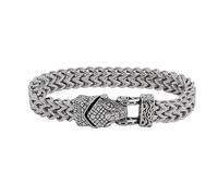 TQWSVUM Bracciale da Uomo Viking Odin 3D Ravens/Snake/Wolf Head - Bracciale A Catena A Maglie in Acciaio Inossidabile - Street Gothic Biker Fashion Norse Animal Statement Jewelry Gift