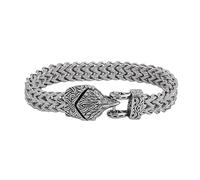 TQWSVUM Bracciale da Uomo Viking Odin 3D Ravens/Snake/Wolf Head - Bracciale A Catena A Maglie in Acciaio Inossidabile - Street Gothic Biker Fashion Norse Animal Statement Jewelry Gift