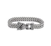 TQWSVUM Bracciale da Uomo Viking Odin 3D Ravens/Snake/Wolf Head - Bracciale A Catena A Maglie in Acciaio Inossidabile - Street Gothic Biker Fashion Norse Animal Statement Jewelry Gift