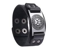 TQWSVUM Bracciale in Pelle con Artiglio di Orso Vichingo - Nordiche Wolf Paw Amuleto Cinturino Largo - Bracciale in Lega di Metallo Gotico Moda Uomo Donna Celtico Pagan Gioielli Regalo