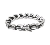 TQWSVUM Bracciale Ouroboros Vichingo per Uomo - Bracciale Nordico in Acciaio Inossidabile con Scala di Drago - Bracciale Pesante Scheletro Vintage Drago Celtico Biker Punk Gioielli Hip Hop
