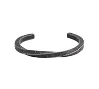 TQWSVUM Bracciale Runico Vichingo per Uomo Donna - 6MM Nordic Elder Futhark Runes Bracciale - Braccialetto A Forma C Ritorto Aperto in Acciaio Inossidabile Gioielli Amuleto Protezione Pagana
