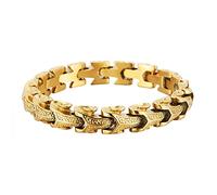 TQWSVUM Bracciale Viking Dragon in Acciaio Inossidabile - Nordic Mens Dragon Keel Chain Link Bracciale -Fatti A Mano Heavy Vintage Dragon Scale Bangle Gioielli di Moda