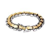 TQWSVUM Bracciale Viking Ouroboros da Uomo Nordico, Bracciale in di Drago in Acciaio Inossidabile, Gioielli Vintage Punk Scheletro Drago Celtico Braccialetto Pesante