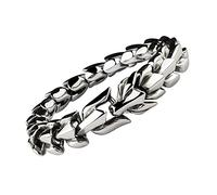 TQWSVUM Bracciale Viking Ouroboros da Uomo Nordico, Bracciale in di Drago in Acciaio Inossidabile, Gioielli Vintage Punk Scheletro Drago Celtico Braccialetto Pesante