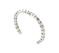 TQWSVUM Braccialetti A Polsino con Rune Vichinghe Per Uomini E Donne - Rune Elder Futhark Nordiche In Acciaio Inossidabile Mobius Bangle - Polsino Aperto Fatto A Mano Gioiello Amuleto Pagano