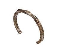 TQWSVUM Braccialetti A Polsino con Rune Vichinghe Per Uomini E Donne - Rune Elder Futhark Nordiche In Acciaio Inossidabile Mobius Bangle - Polsino Aperto Fatto A Mano Gioiello Amuleto Pagano