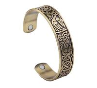 TQWSVUM Braccialetto Aperto Corvi Vichinghi -Bracciale da Uomo Nordico con Nodo Celtico A Forma di Corvo -Mitologia Norrena Odin Huginn E Muninn Animal Amulet Wristband Gioielli Irlandesi