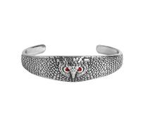 TQWSVUM Braccialetto Vichingo Gufo per Uomo E Donna - Braccialetto Aperto con Testa di Gufo in Acciaio Inossidabile Vintage - Braccialetto Fatto A Mano in Metallo Animale Gioielli Norreni Regalo