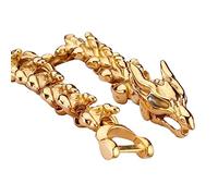 TQWSVUM Bracciali Drago Vichingo per Uomo -Mitologia Norrena Bracciale Rigido con Catena A Maglie di Drago Intrecciato in Acciaio Inossidabile -Fashion Animal Ouroboros Amulet Wristband Jewelry