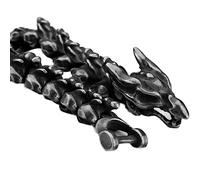 TQWSVUM Bracciali Drago Vichingo per Uomo -Mitologia Norrena Bracciale Rigido con Catena A Maglie di Drago Intrecciato in Acciaio Inossidabile -Fashion Animal Ouroboros Amulet Wristband Jewelry