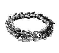 TQWSVUM Bracciali Drago Vichingo per Uomo -Mitologia Norrena Bracciale Rigido con Catena A Maglie di Drago Intrecciato in Acciaio Inossidabile -Fashion Animal Ouroboros Amulet Wristband Jewelry