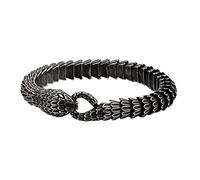 TQWSVUM Bracciali Snake Head da Uomo, Bracciale A Catena A Maglie di Serpente Vintage in Acciaio Inossidabile, Gioielli Gotici Punk Fatti A Mano Hip Hop Animal Amulet