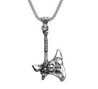 TQWSVUM Collana con Ascia Vichinga, Collana con Ascia Runa Bussola Vichinga Vintage, Mito Norreno in Acciaio Inossidabile Celtico Teschio Ascia Ciondolo Amuleto Gioielli Uomini Ragazzo Regalo