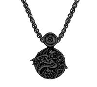 TQWSVUM Collana Nordica Vichinga Celtica Drago per Uomo - Acciaio Inossidabile Polacco Vintage Vegvisir Animale Ciondolo Amuleto - Fatto A Mano Nodo Celtico Bussola Modello Gioielli di Fascino