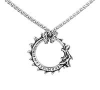 TQWSVUM Collana Ouroboros per Uomo Donna - Collana con Ciondolo Drago Nordico Vichingo 24 Rune - Gioielli Fatti A Mano in Acciaio Inossidabile Vintage Pirata Moda Amuleto Animale