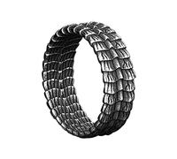 TQWSVUM Mitologia Norrena Ouroboros Anello da Dito - Anello da Uomo In Acciaio Inossidabile Con Scaglie di Drago Vintage - Coppia Punk Gotico Biker Animal Dragon Amuleto Anello Gioielli