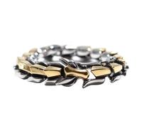 TQWSVUM Nordic Acciaio Inossidabile Dragon Scale Bracciale for Uomo, Bracciale Vichingo con Catena A Maglie di Drago Intrecciato A Mano, Gioielli da Polso con Amuleto Animale Punk Rock Vintage