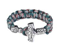 TQWSVUM Norse Viking Thor's Mjolnir Hammer Camouflage Paracord Bracciale,Le Corna di Odino, Vegvisir,Valknut,Helm of Awe