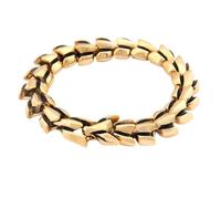 TQWSVUM Vichingo Drago Scheletrico in Acciaio Inossidabile Bracciale, Punk Vintage da Uomo Resistente Ouroboros Polsino Braccialetto, Norrena Scandinava Moda Hip Hop Street Gioielli Pagani