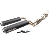 TR-4145D-BK FULL EXHAUST SYSTEM BLACK SCRAMBLER XP 1000 4X4 EPS TOURING 2015
