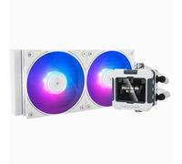 TR FW 240 Bianco ARGB CPU Raffreddatore ad acqua, Doppio PWM Ventole Sistema di raffreddamento ad acqua, Display LCD IPS con risoluzione 320 x 240, per AMD / AM4 / AM5 e Intel LGA1700