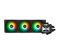 TR FW 360 Nero ARGB-360 mm AIO CPU Liquid Cooler, Display LCD IPS con risoluzione 320 x 240, per AM5/Intel LGA1700, '2,4 pollici'Display LCD assorbente il magnete per le immagini - Nero