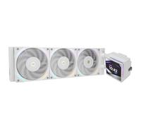 TR Hyper Vision 360 ARGB Bianco CPU AIO Cooler, sistema di raffreddamento ad acqua PC 360, schermo LCD IPS con risoluzione 480 x 480, per AM4 / AM5; pompa ad alte prestazioni a schermo Intel