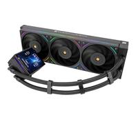 TR Hyper Vision 360 UB ARGB Nero AIO CPU Refrigeratore Liquido per AM5/Intel LGA1851/1700, Schermo LCD assorbente magnetico da 3,95 pollici con risoluzione di 480 x 480 per immagini