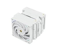 TR Royal Pretor 130 Ultra White Raffreddatore Aria CPU, Doppio Torre, Raffreddamento CPU, Ad alte prestazioni, 7 Tubi Termici, Coperchio Superiore Bianco Spazzolato per AM4/AM5