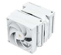 TR Royal Pretor 130 White CPU Cooler, 158 mm Altezza, Doppio Torre e Fan PWM, 6 Tubi di Calore, Radiatore per PC AM4/AM5, Intel LGA 1700/1851/1150/1151/1200/201