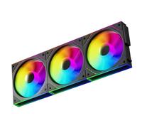 TR-Thermalright TL-M12Q-S X3 - Ventola PWM CPU PWM da 120 mm, con giunzione wireless, raffreddamento silenzioso da 2000 giri/min, ventola CPU nera, confezione da 3 pezzi, effetto luce a specchio