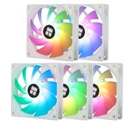 TR TL-C12CW-S X5 CPU Air Fan 120mm ARGB, PWM Silent Computer Fan con cuscinetto S-FDB, fino a 1550RPM Speed Cooling Ventilatore,Ventilatore di raffreddamento PC,5-Packs,Bianco